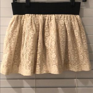 Lace flared skirt